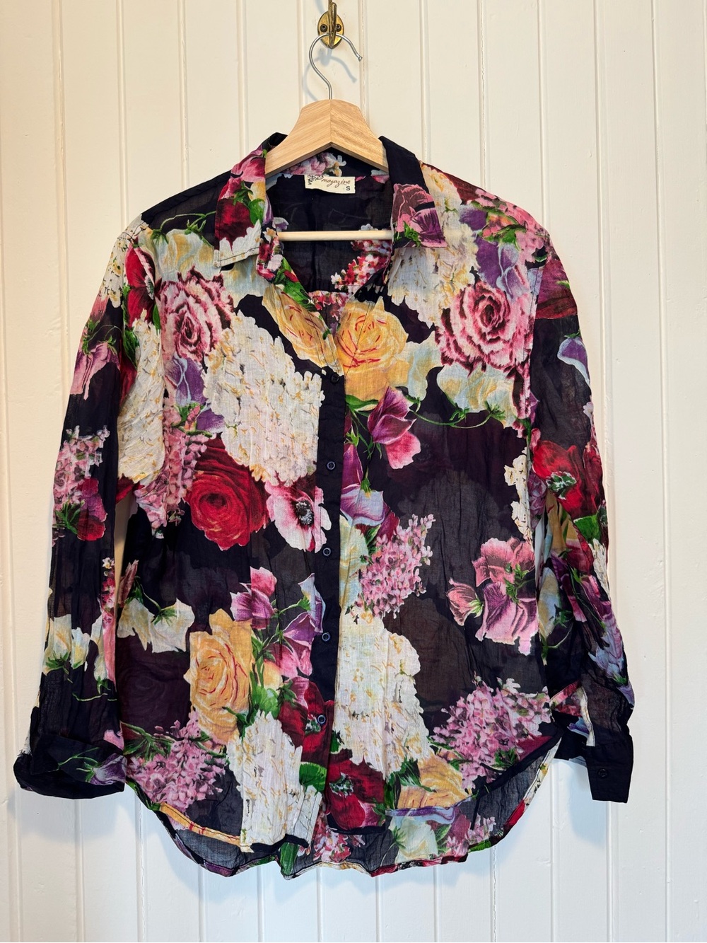 Floral Button-Down Shirt - Black Multi